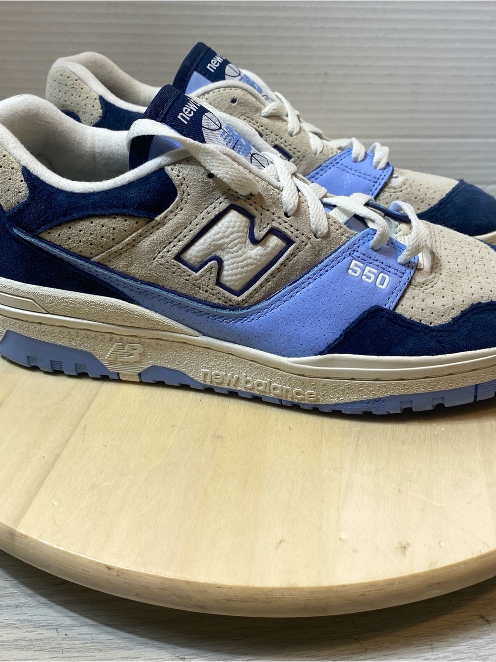 New Balance 550 Incense Periwinkle Blue Navy Men’s Size 9 BB550FLA Suede Casual